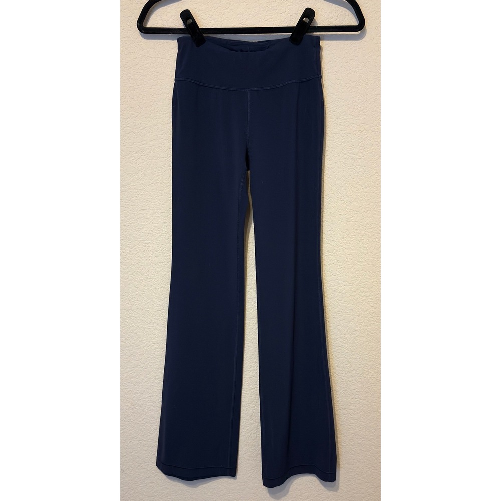 Athleta Girl Navy Blue High Rise Chit Chat Flare Pants Leggings Size L 12